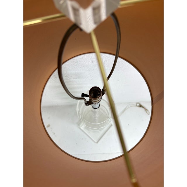 Mid-Century Vintage Stacked Lucite Floor Lamp by Karl Springer For Sale In Philadelphia - Image 6 of 10