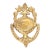 Antique Art Nouveau French Brass Door Knocker For Sale
