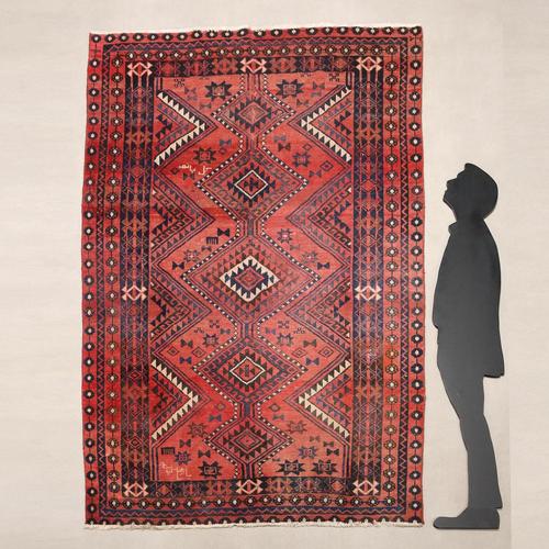 Shiraz wool rug, large knot, hand-made. Good condition. This piece is attributed to the mentioned designer/maker. It has...