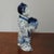 Blue and White Porcelain Chinese Girl Holding Peach Figurine For Sale - Image 4 of 6