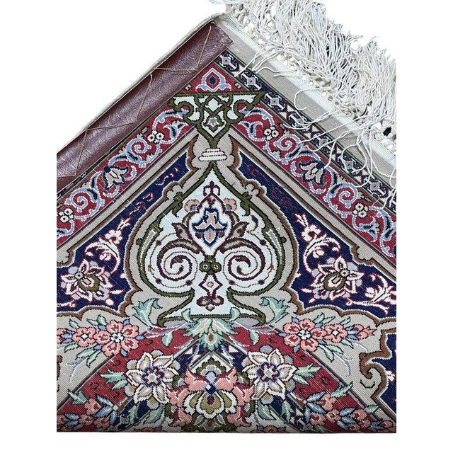 1980s Fine Persian Isfahan Wool & Silk Rug 4’9” X 7’4” For Sale - Image 5 of 6