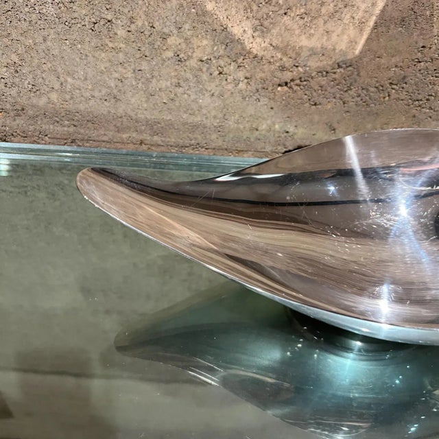 1950s John Prip Silverplated Sculptural Teardrop Dish Reed & Barton 65 For Sale - Image 11 of 13