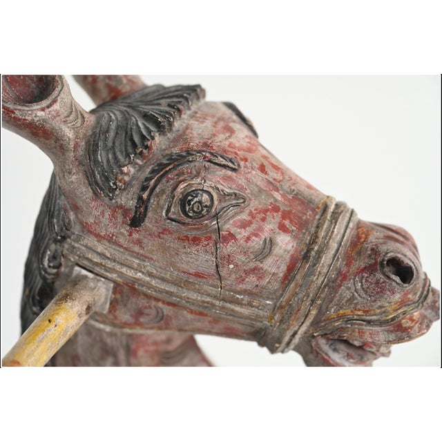 Antique Carved and Painted Wooden Rocking Horse For Sale - Image 16 of 16