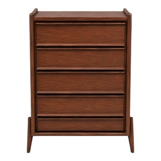 Mid Century Walnut Highboy Dresser For Sale