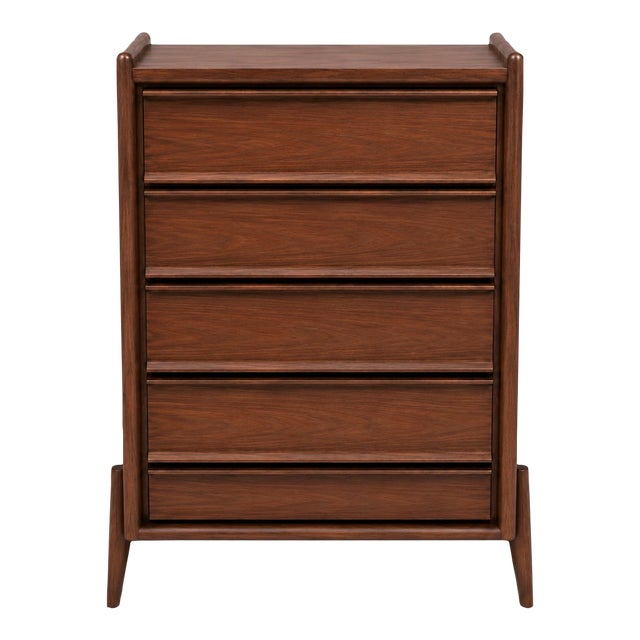 Mid Century Walnut Highboy Dresser For Sale
