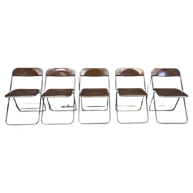Vintage Plia Folding Chairs by Giancarlo Piretti for Castelli, 1970s, Set of 5 For Sale - Image 13 of 13