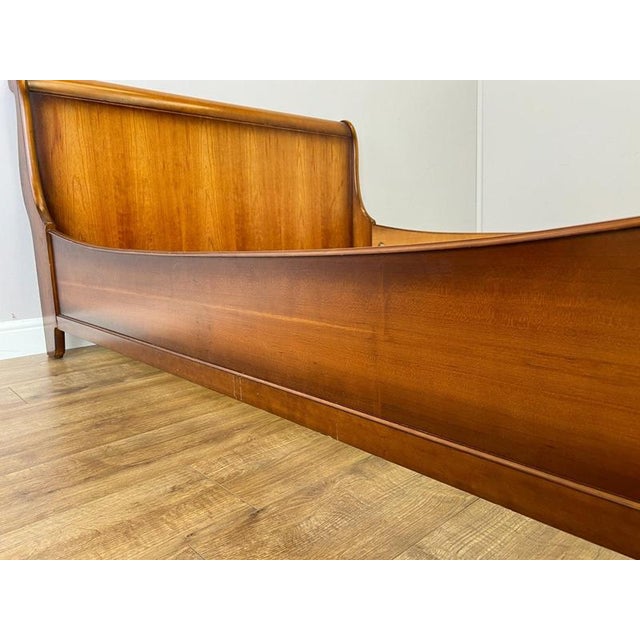 Vintage French Sleigh Double Bed Frame For Sale - Image 9 of 17