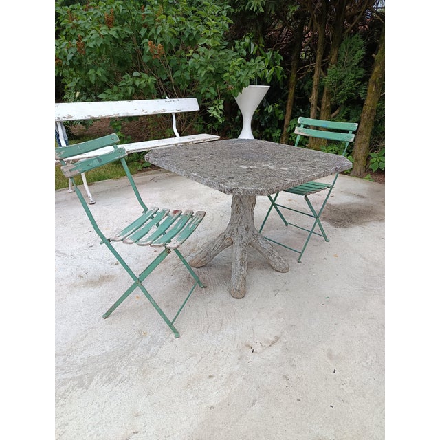 Brutalist Brutalist Tree Trunk Concrete Garden Table, 1950s For Sale - Image 3 of 17