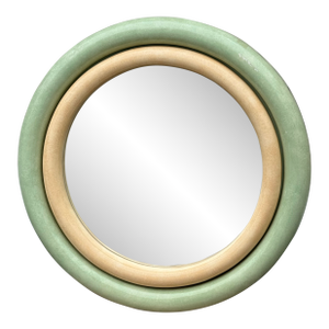 1980 Large Faux Goatskin Mirror in the Style of Karl Springer
