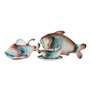Vintage R. Blanche Fish 3 Piece Serving Set (Italy)