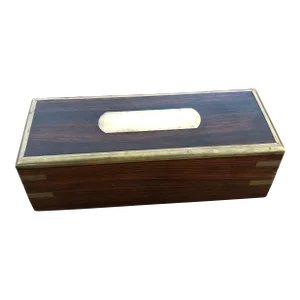 19th Century Antique, Victorian Rosewood Box With Brass Details