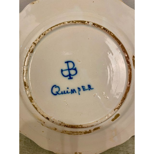 Late 19th Century 19th Century French Porquier Beau Quimper Plate For Sale - Image 5 of 10