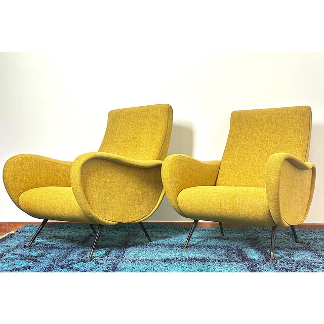 Vintage Italian Lady Lounge Chairs by Marco Zanuso, 1960s, Set of 2 For Sale - Image 6 of 13