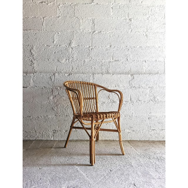 Mid-Century Modern Chair in Rattan, 1960s For Sale - Image 11 of 11