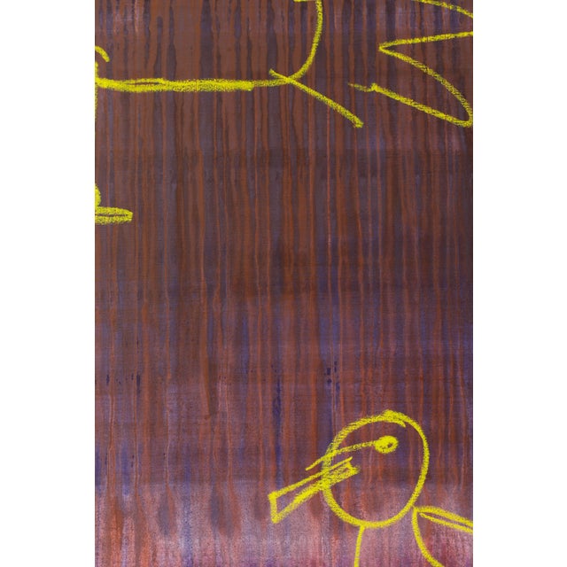 "Seagulls" Original Oil Stick Painting by Simon Findlay For Sale - Image 15 of 17