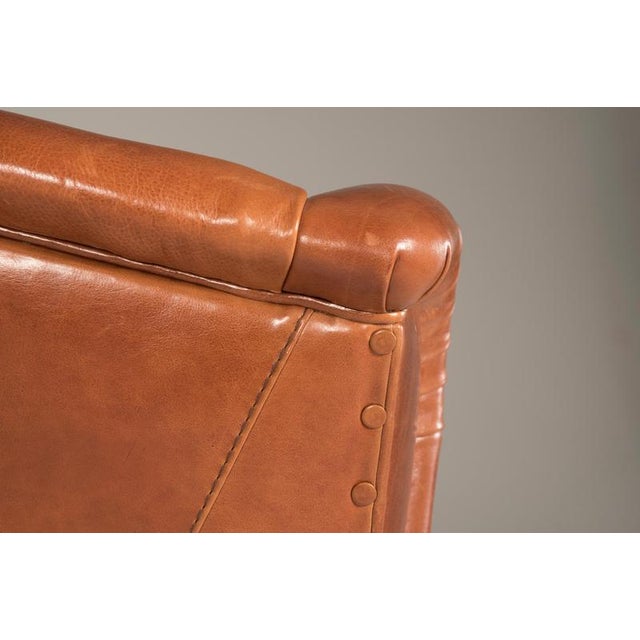 Leather Chairs with Ottomans from Baxter, Set of 4 For Sale - Image 15 of 18
