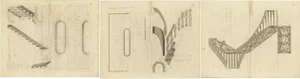 Van Der Horst, Baroque Staircase Craftsmanship, 1739, Paper, Set of 3