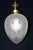 Mid-Century British Cut Glass Acorn Pendant Light with Brass, 1950s For Sale - Image 3 of 17