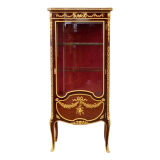 Showcase in Mahogany and Gilded Bronze in the style of Sormani, France, 19th Century For Sale
