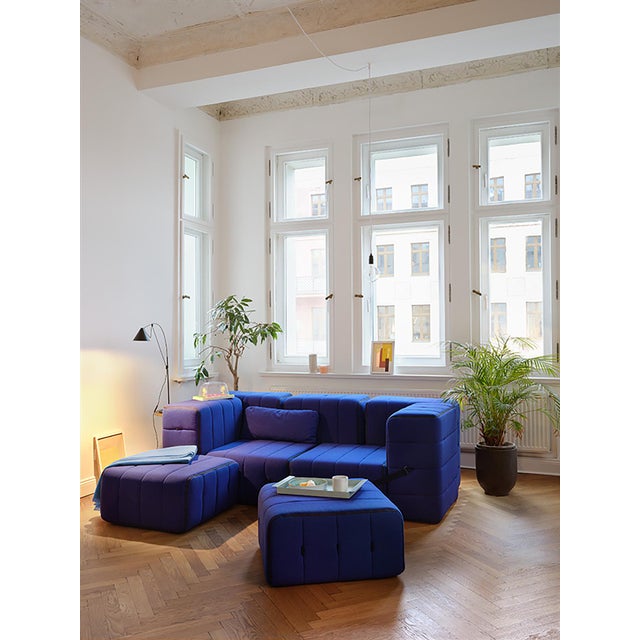Curt Modular Set - Flexible 3-Seater - Jet - 9607 (Blue / Purple) by Ambivalenz, Set of 6 For Sale - Image 4 of 5