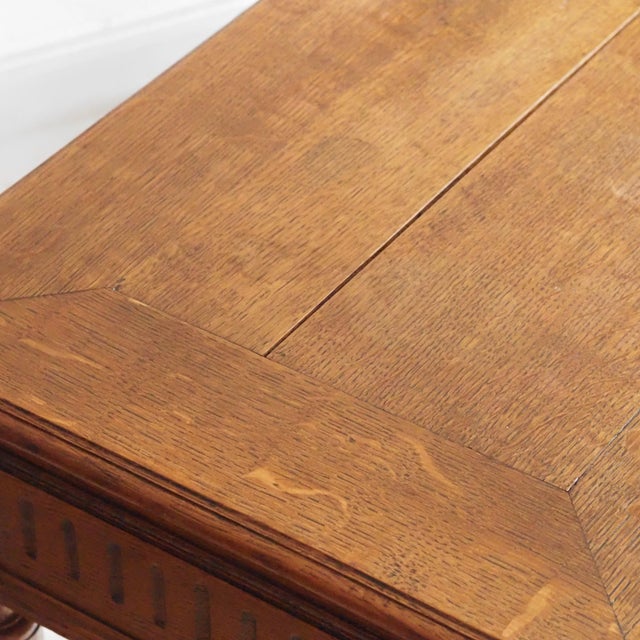 Louis XVI Style Side Table with Mirror and Compartments in Oak, 1900 For Sale - Image 15 of 18