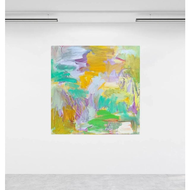 2020s "Garden Escape" by Trixie Pitts Large Abstract Expressionist Oil Painting For Sale - Image 5 of 13