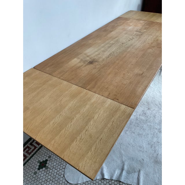 1970s Oak Trestle-Dining Table, Manner of Henning Kjaernulf For Sale - Image 15 of 17