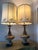 Metal Vintage Hollywood Regency Statement Table Lamps Retailed by Sears - A Pair For Sale - Image 7 of 13
