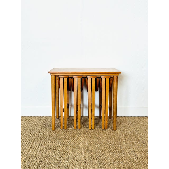 Scandinavian Teak Nesting Coffee Tables, 1960s, Set of 5 For Sale - Image 4 of 18
