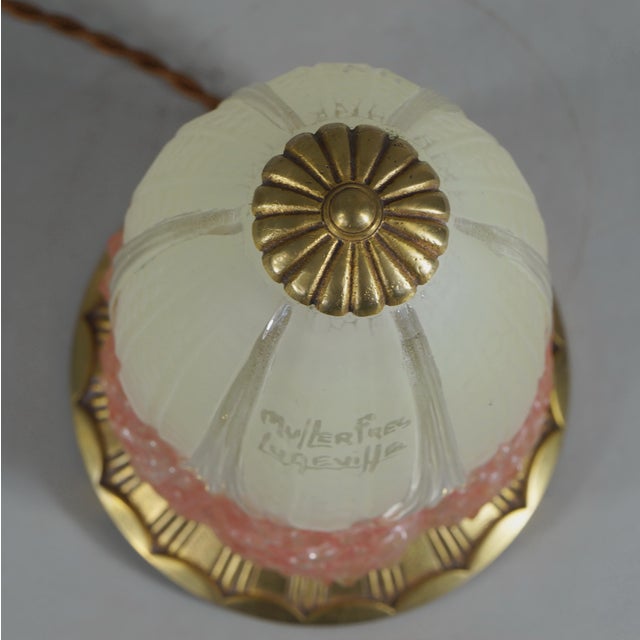 French Art Deco Table Lamp by Hettier Et Vincent & Muller Freres - 1920s France For Sale - Image 9 of 13