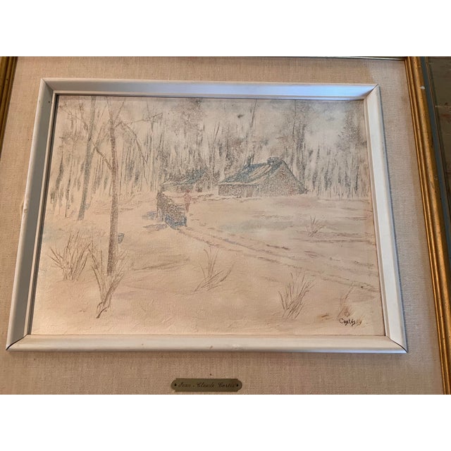An original oil on canvas by French artist Jean-Claude Cortés, titled “Traîneau de Foin” (Hay Sled), completed in April...