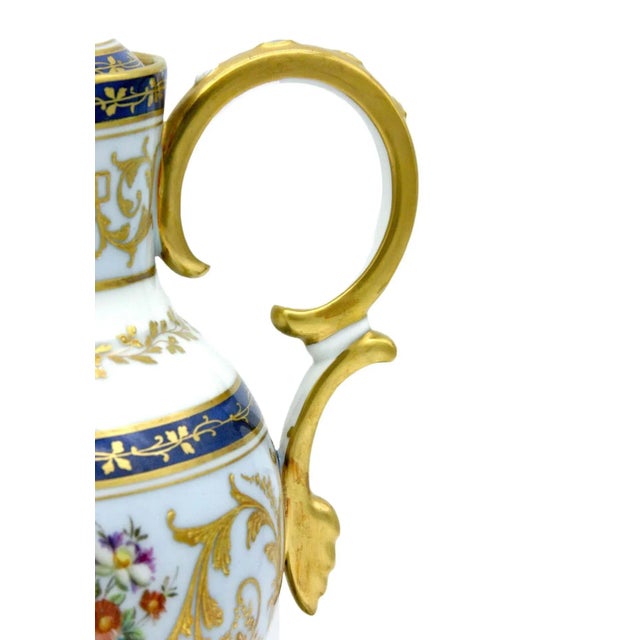 19th Century Limoges Gilt Porcelain Pitcher Set For Sale - Image 11 of 13