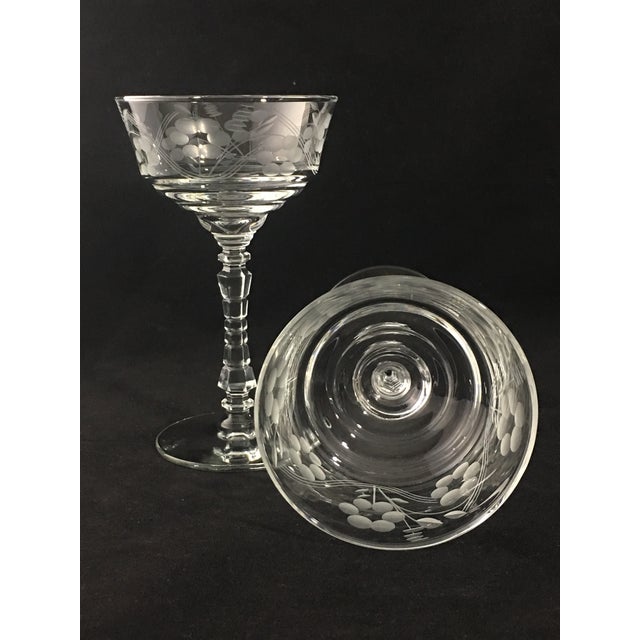 Vintage Libbey Rock Sharpe Crystal Wine Glasses Set of 6 Chairish