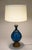 Xlarge Marbro Thick Blown Murano Italy Ultramarine Art Glass Brass Table Lamp 1960's Blenko For Sale - Image 10 of 12