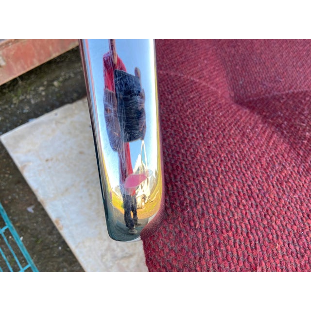 Burgundy 1980s Steelcase Vintage Mid Century Modern Accent Chair For Sale - Image 8 of 13