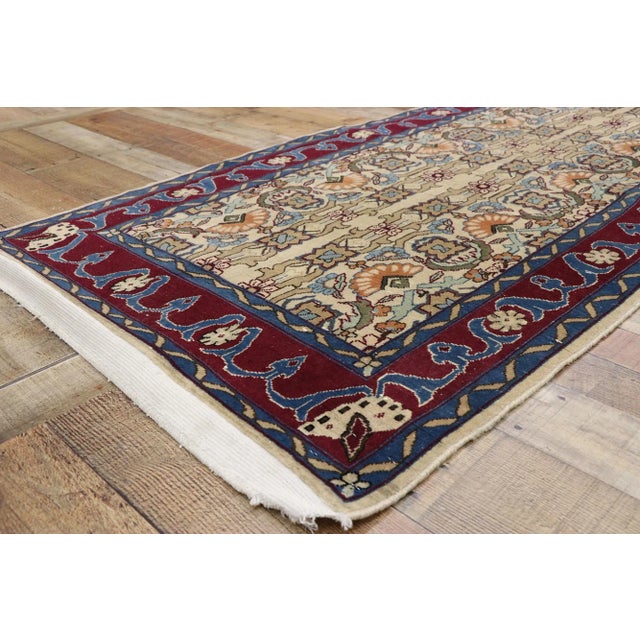 Vintage Persian Yazd Runner, Long Hallway Runner - 03'00 X 12'07 For Sale In Dallas - Image 6 of 10