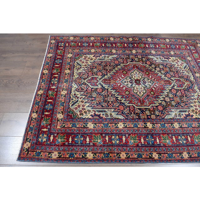 1970s Vintage Handmade Wool Cotton Burgundy Area Rug For Sale - Image 11 of 11