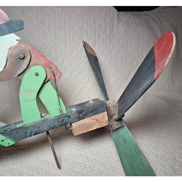 Vintage 1950's American Folk Art Mechanical Lumberjack Whirligig For Sale - Image 10 of 18