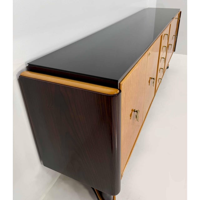 Art Deco Italian Maple Sideboard attributed to Osvaldo Borsani, 1940s For Sale - Image 10 of 16