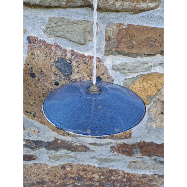 Industrial Vintage Industrial Pendant Lights, 1940s, Set of 3 For Sale - Image 3 of 9