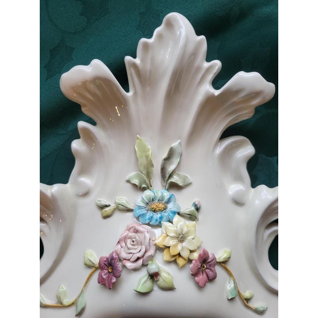 Majolica Ceramic Mirror by Carlo Corvi for La Farnesiana Parma, Italy, 1950 For Sale - Image 6 of 18