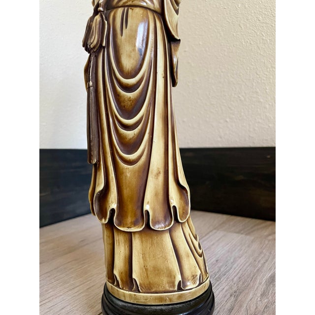 Vintage Carved Shou Lao God of Longevity Statue For Sale - Image 12 of 12