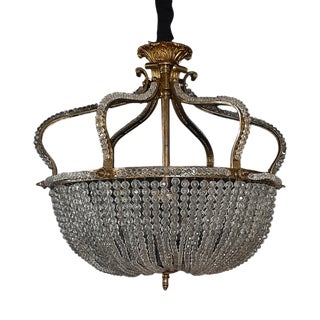 Large Parisian Chandelier in Gilded Bronze, 1890s For Sale