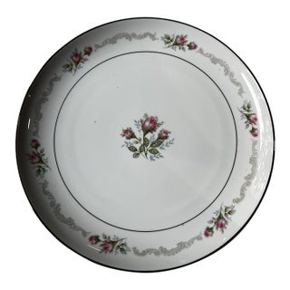 1970s Mid-Century Modern Large Ceramic Floral Platter For Sale