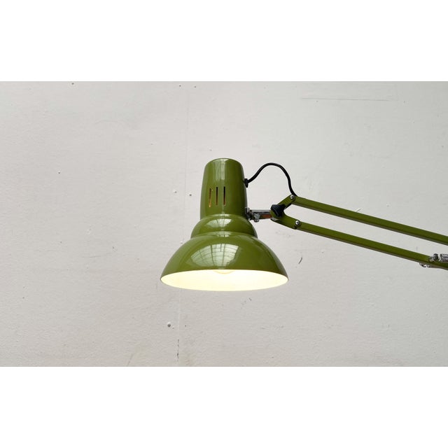 Mid-Century Modern Swedish Olive Green Desk Table Lamp from Ledu, 1960s For Sale - Image 16 of 18