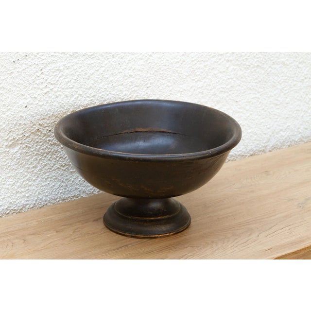 Vintage African Wood Pedestal Bowl For Sale - Image 4 of 8