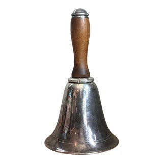 Vintage Silver and Wood Nautical Bell Cocktail Shaker For Sale