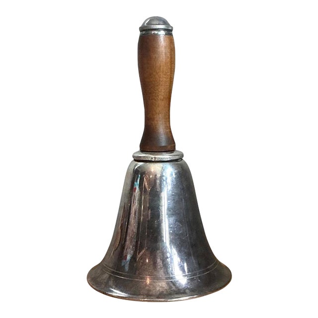 Vintage Silver and Wood Nautical Bell Cocktail Shaker For Sale