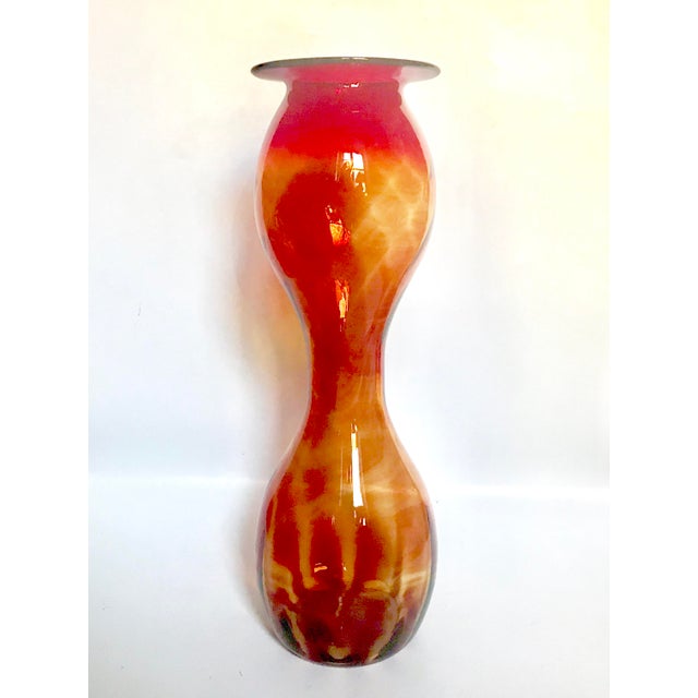 Blenko Blenko #2129 19" Amberina Floor Vase For Sale - Image 4 of 7