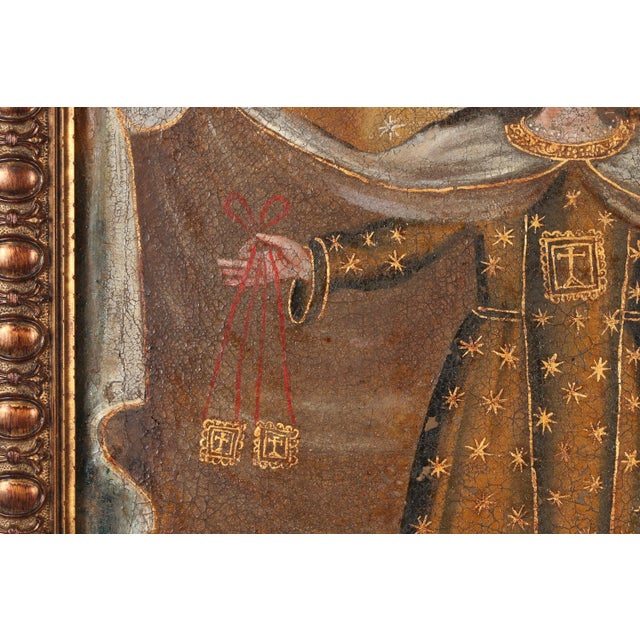 19th Century Our Lady of Carmel, Oil on Canvas, 19th Century For Sale - Image 5 of 14